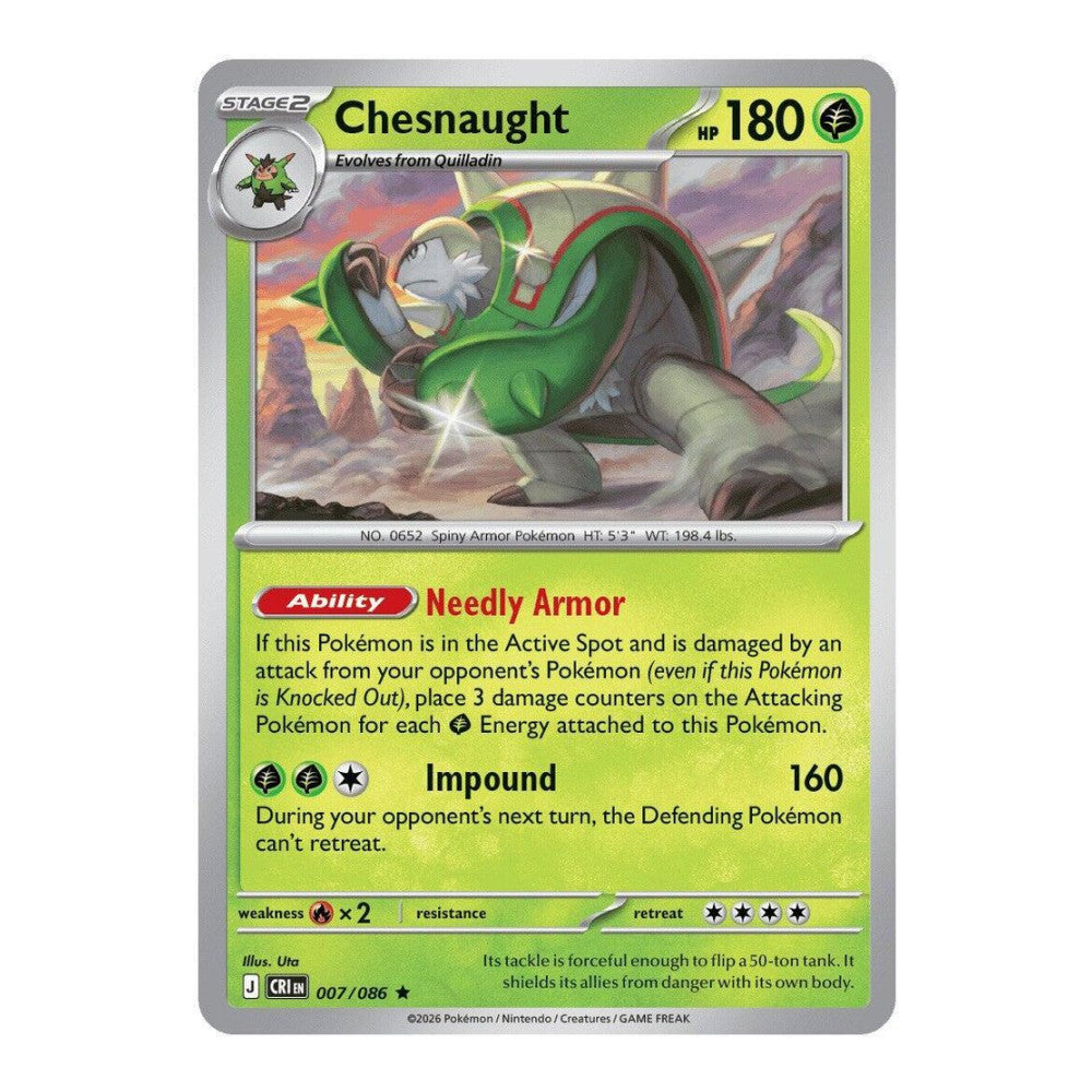 ME04: Chaos Rising (CRI) - Chesnaught (#007/086) (Near Mint)