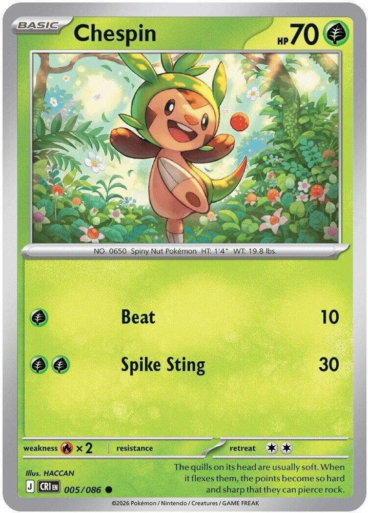 ME04: Chaos Rising (CRI) - Chespin - 005/086 (#005/086, Common) ()