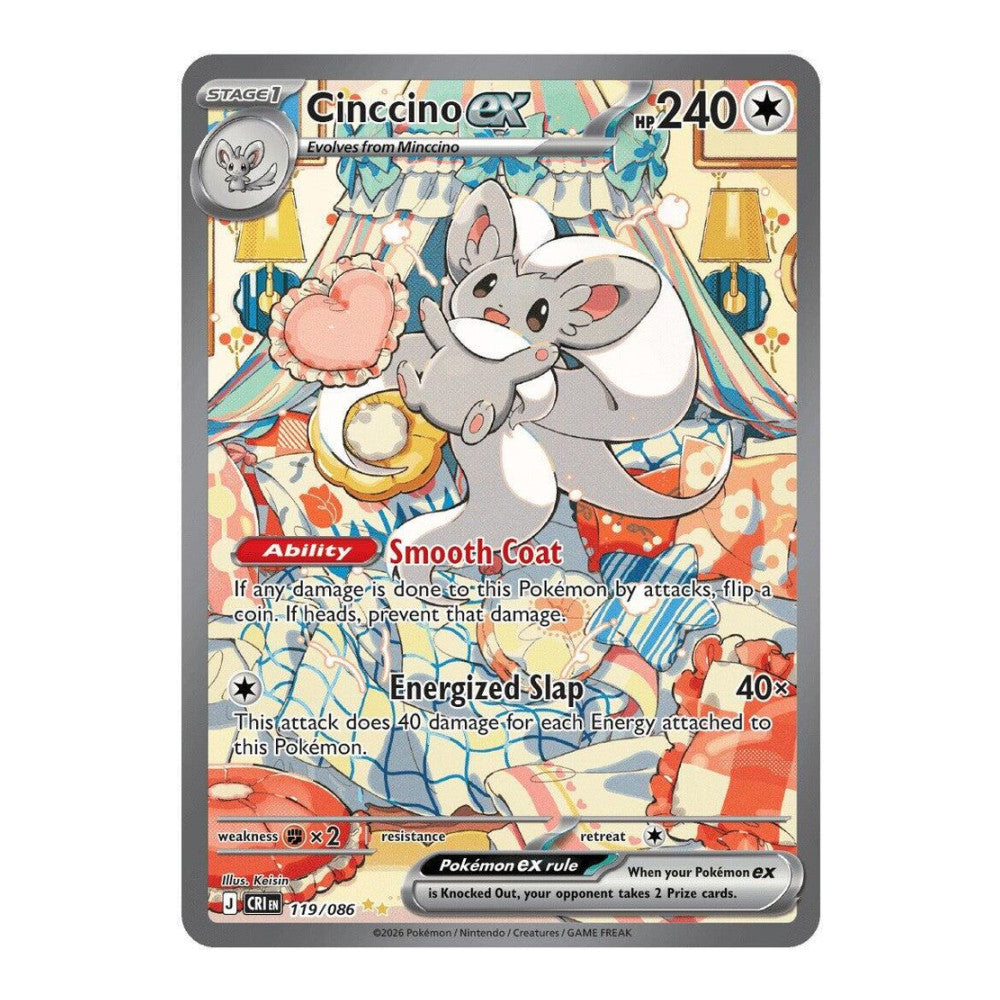 ME04: Chaos Rising (CRI) - Cinccino ex 119 086 (#119/086) (Near Mint)