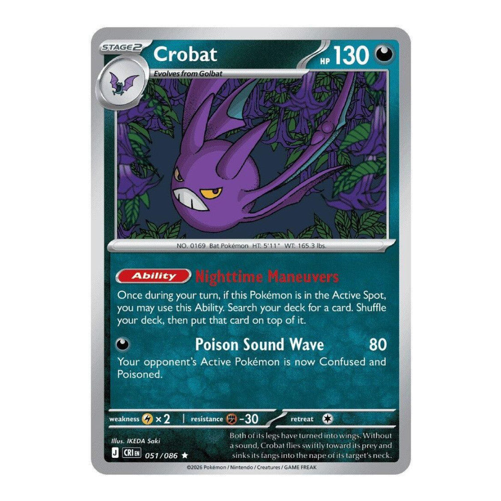 ME04: Chaos Rising (CRI) - Crobat 051 086 (#051/086) (Near Mint)