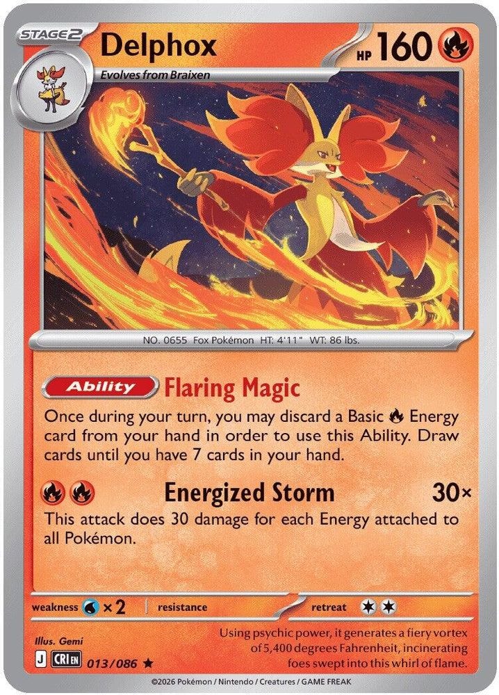 ME04: Chaos Rising (CRI) - Delphox (#013/086, Rare) ()