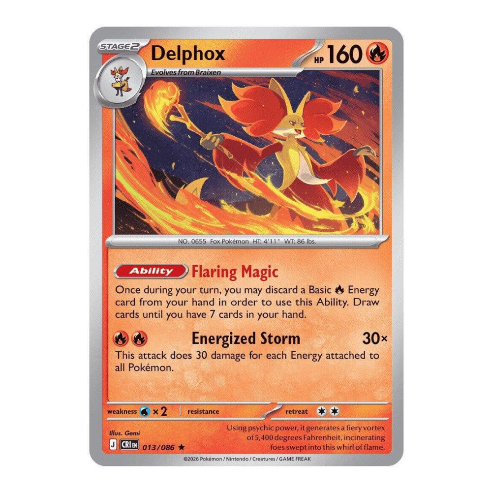 ME04: Chaos Rising (CRI) - Delphox (#013/086) (Near Mint)