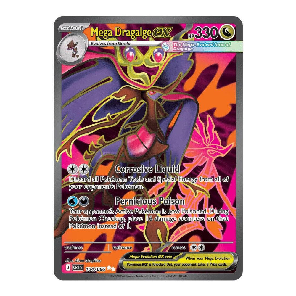 ME04: Chaos Rising (CRI) - Mega Dragalge ex 104 086 (#104/086) (Near Mint)