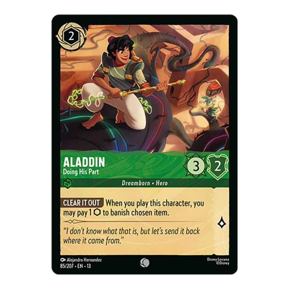 Attack of the Vine! (13) - Aladdin - Doing His Part (#85/207) (Near Mint)