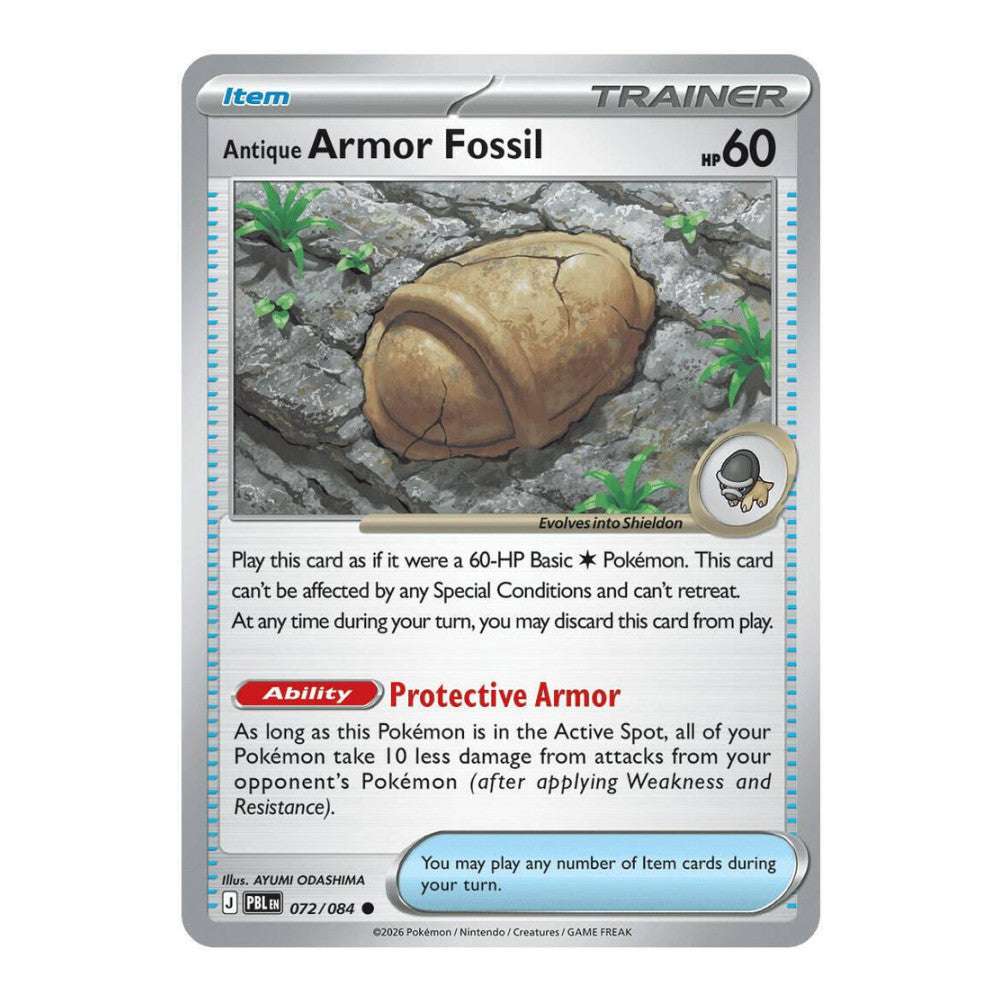 ME05: Pitch Black (PBL) - Antique Armor Fossil (#072/084) (Near Mint)
