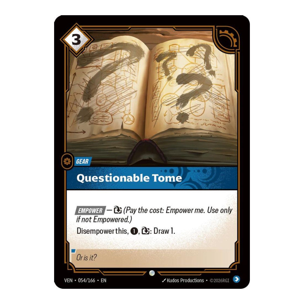 Vendetta (VEN) - Questionable Tome (#054/166) (Near Mint)