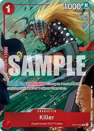One Piece Promotion Cards (OP-PR) - Killer (One Piece Card Game Illustration Box Vol. 8) (#OP14-005, Common) ()