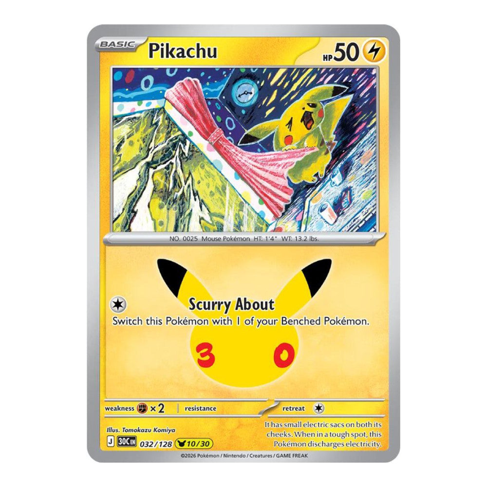ME: 30th Celebration (30C) - Pikachu - 032/128 (#032/128) (Near Mint)