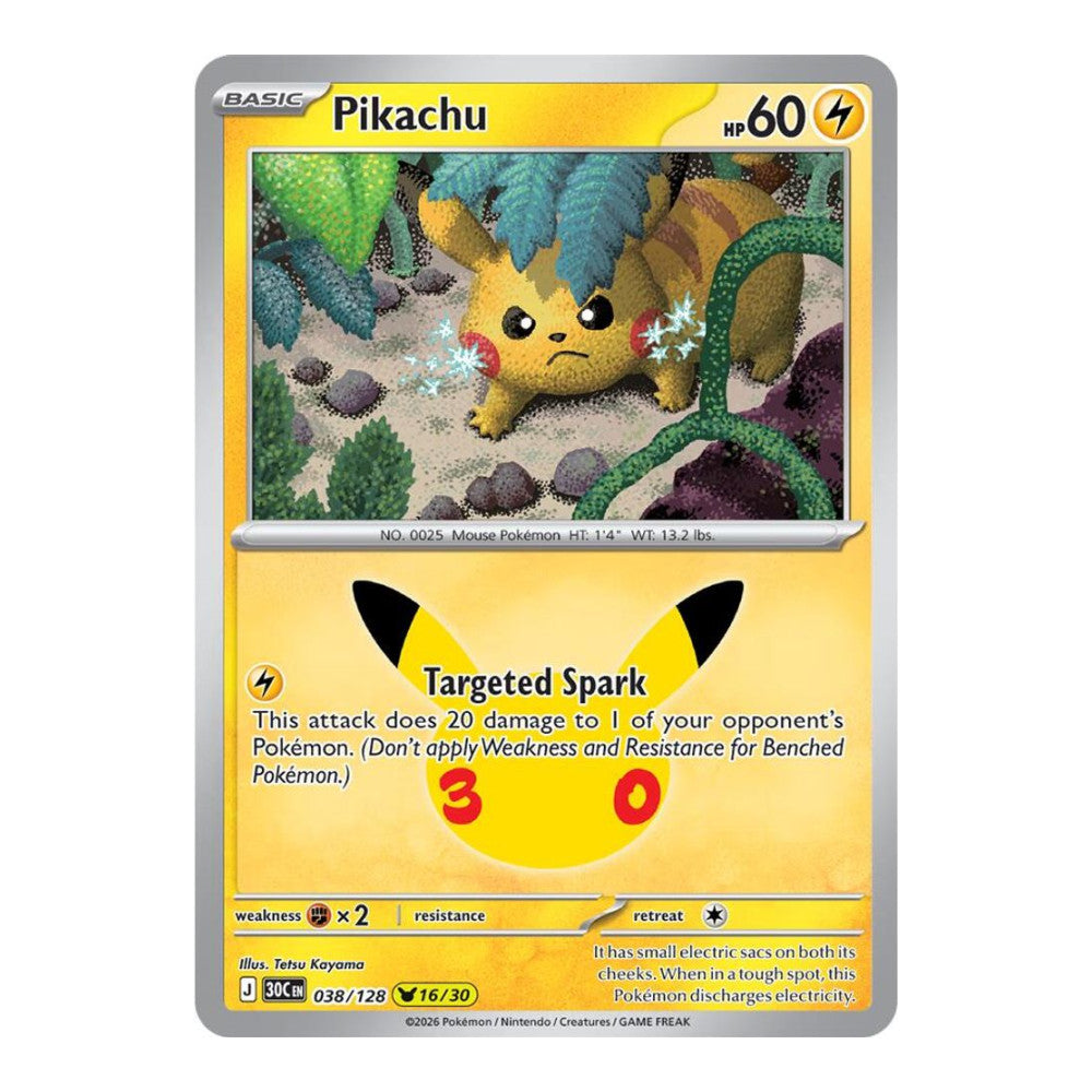 ME: 30th Celebration (30C) - Pikachu - 038/128 (#038/128) (Near Mint)