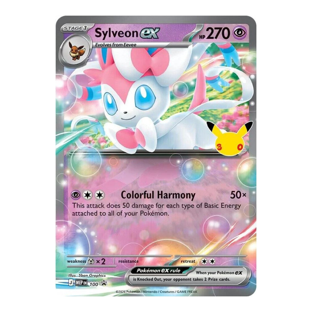 ME: Mega Evolution Promo (MEP) - Sylveon ex - 100 (30th Celebration) (#100) (Near Mint)