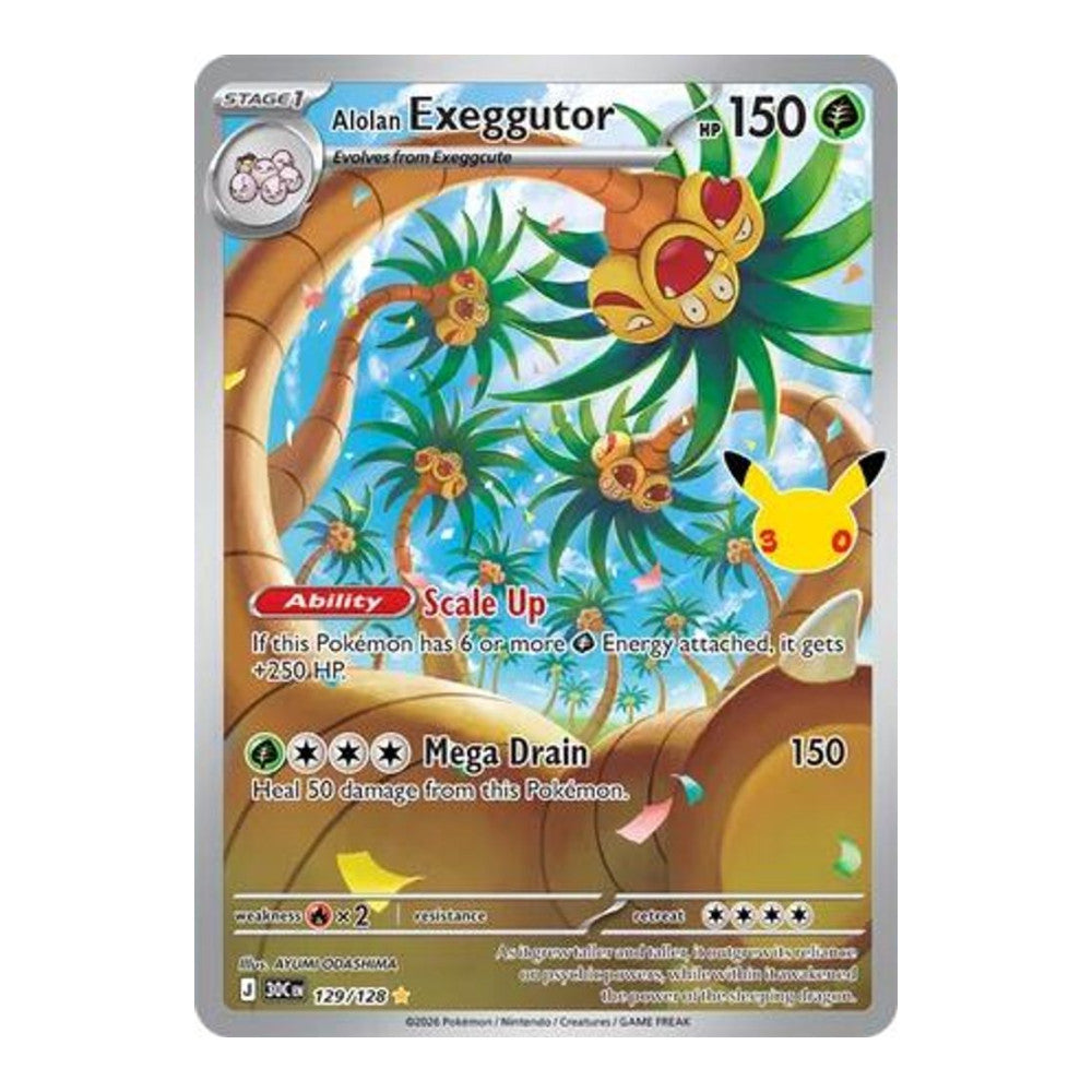 ME: 30th Celebration (30C) - Alolan Exeggutor 129 128 (#129/128) (Near Mint)