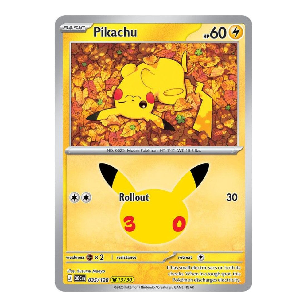 ME: 30th Celebration (30C) - Pikachu - 035/128 (#035/128) (Near Mint)