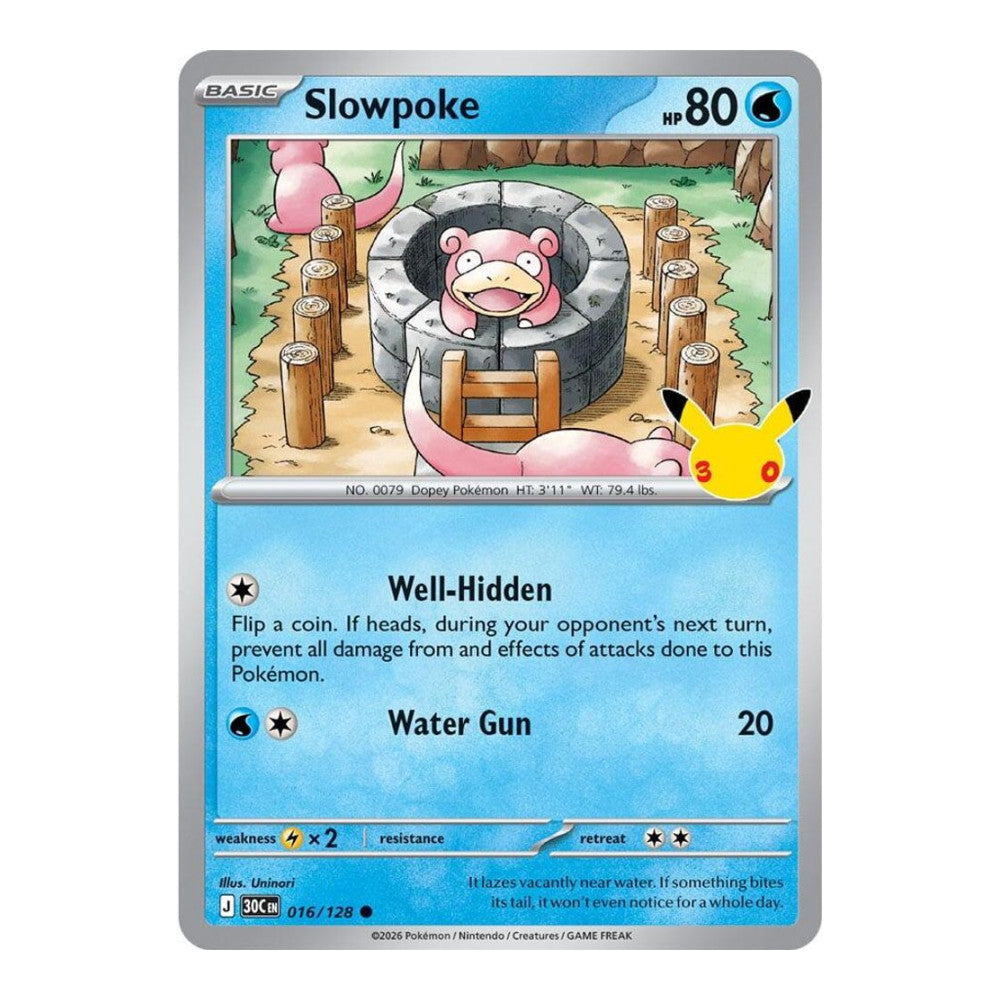 ME: 30th Celebration (30C) - Slowpoke (#016/128) (Near Mint)