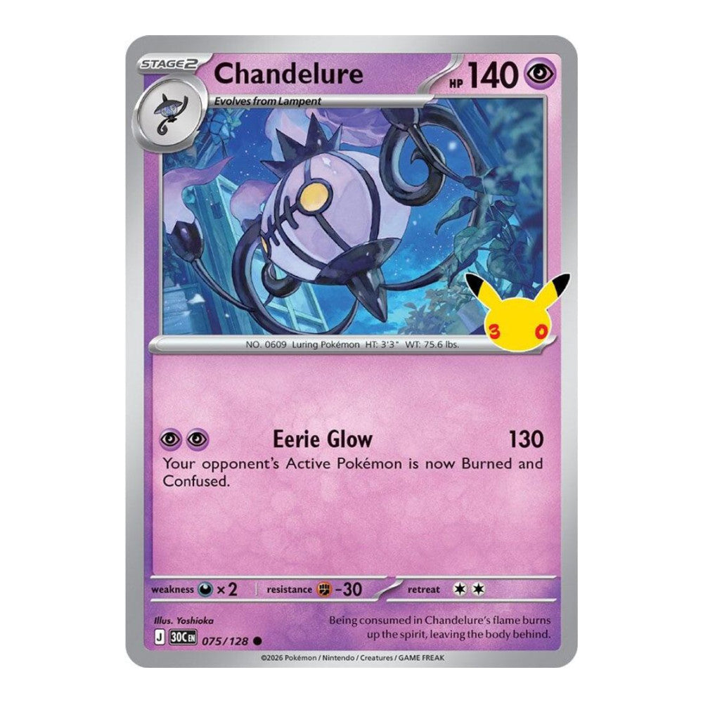 ME: 30th Celebration (30C) - Chandelure - 075/128 (#075/128) (Near Mint)