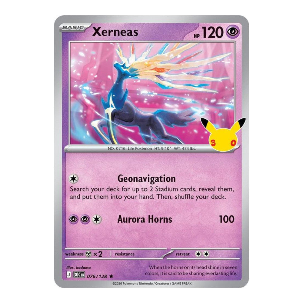 ME: 30th Celebration (30C) - Xerneas (#076/128) (Near Mint)
