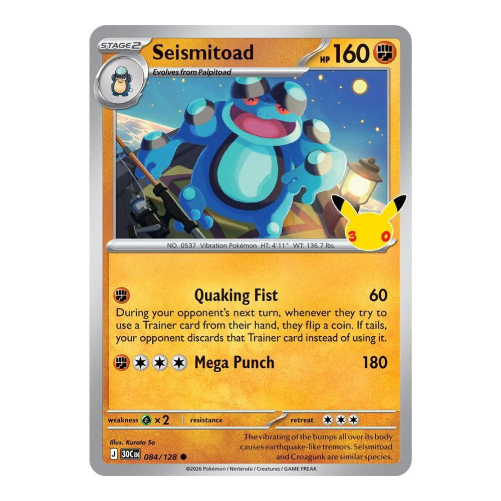ME: 30th Celebration (30C) - Seismitoad (#084/128) (Near Mint)
