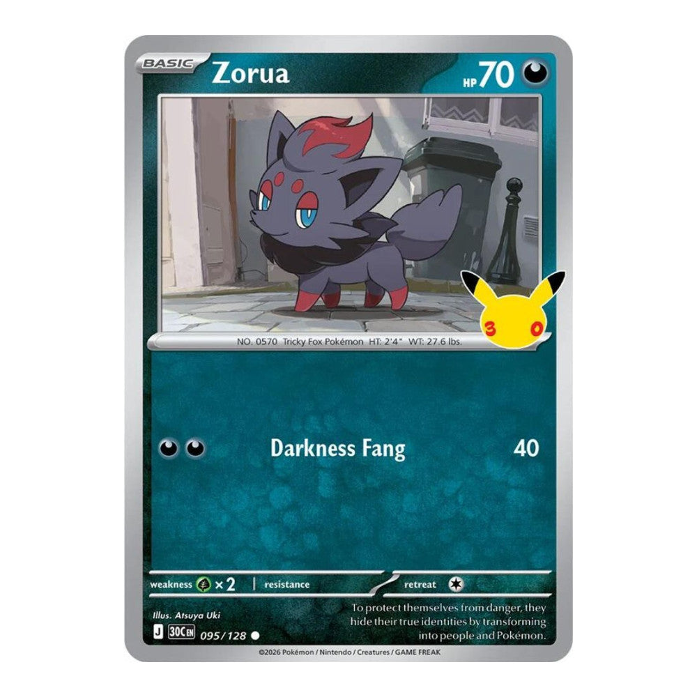 ME: 30th Celebration (30C) - Zorua (#095/128) (Near Mint)