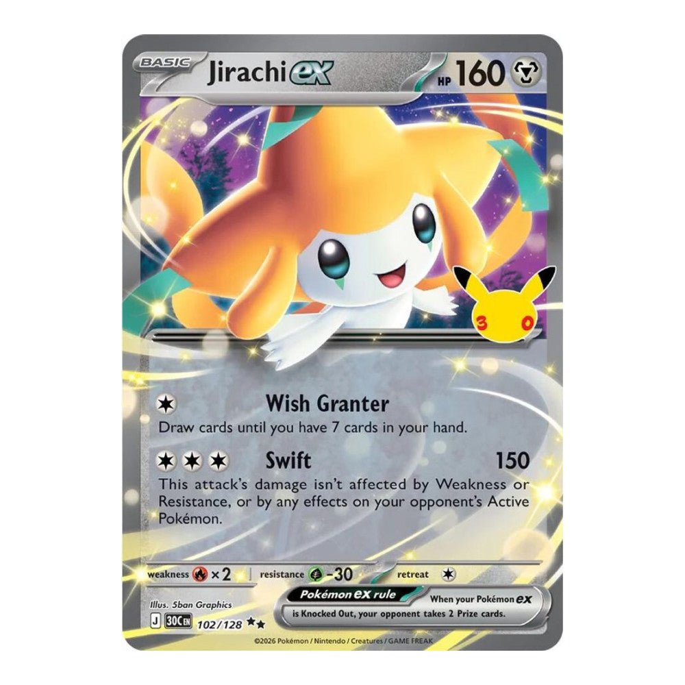 ME: 30th Celebration (30C) - Jirachi ex - 102/128 (#102/128) (Near Mint)