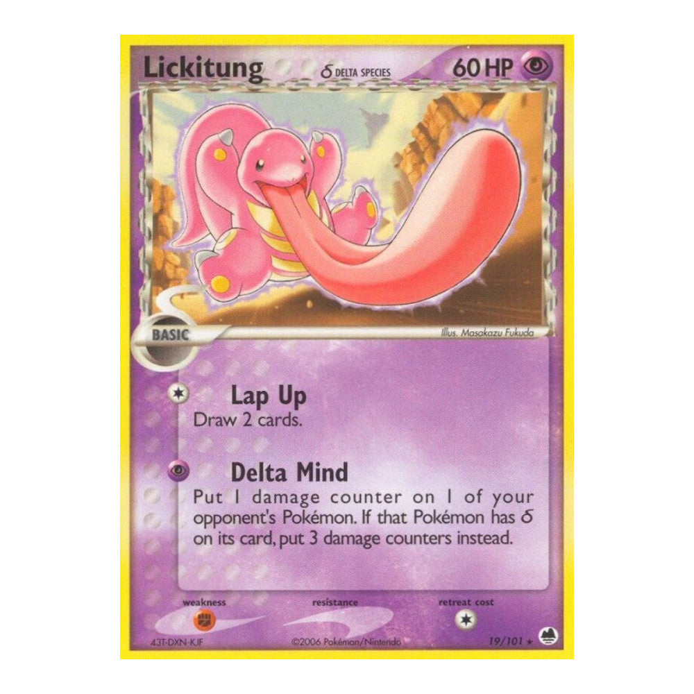 EX Dragon Frontiers (DF) - Lickitung Delta Species (#19/101) (Near Mint)