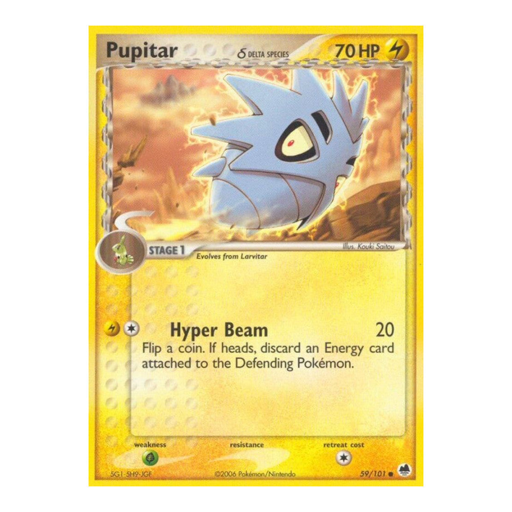 EX Dragon Frontiers (DF) - Pupitar Delta Species (#59/101) (Near Mint)