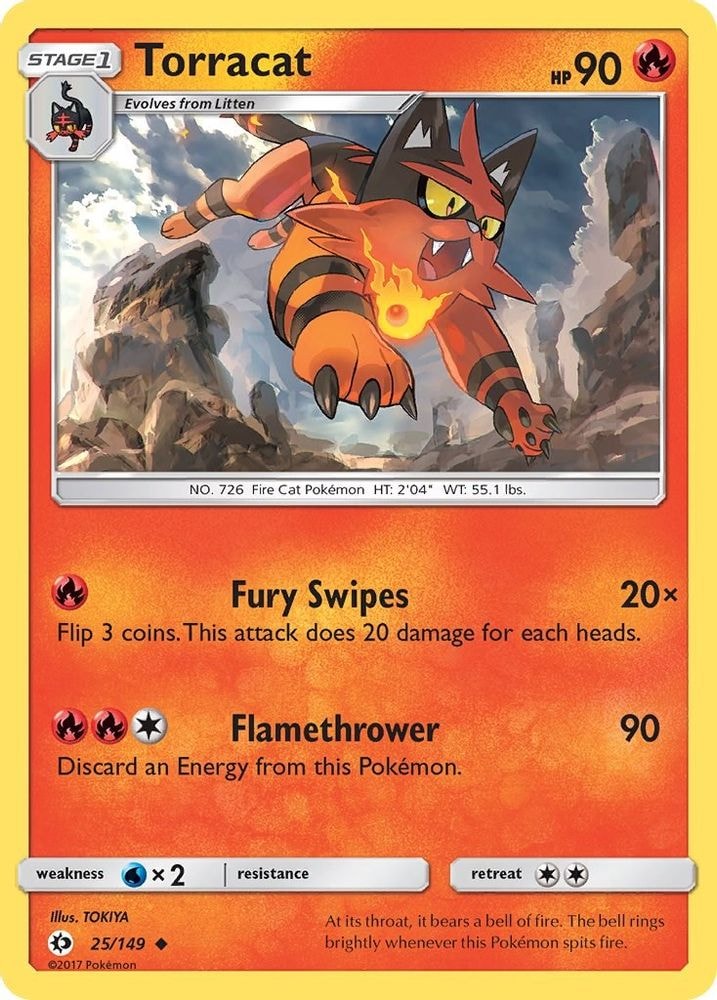 SM Base Set (SM01) - Torracat (#25/149, Uncommon)