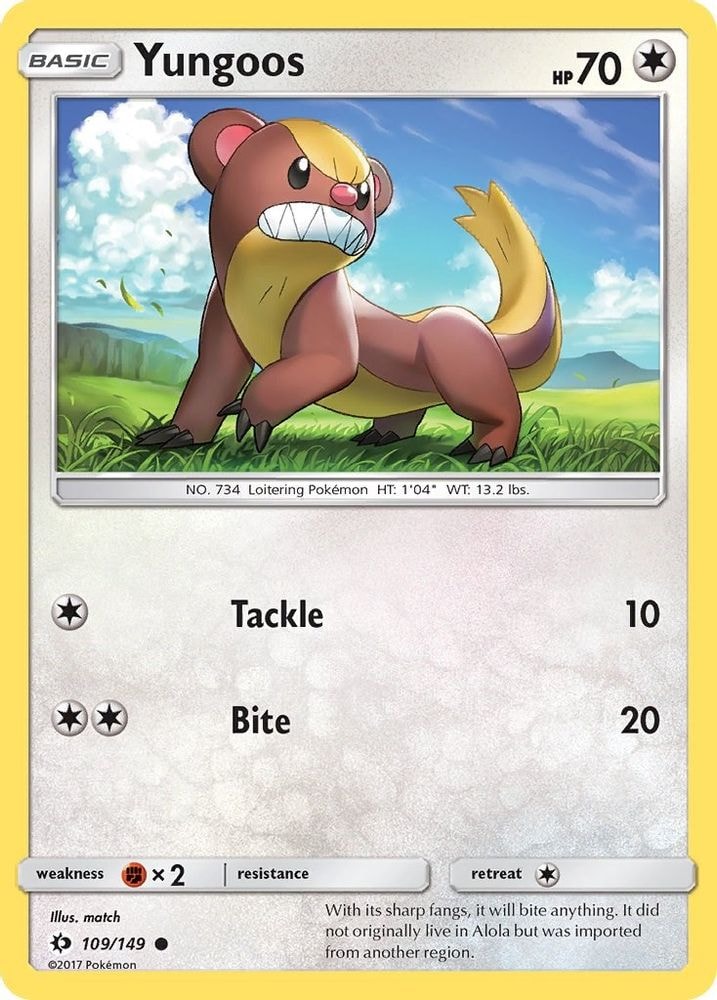 SM Base Set (SM01) - Yungoos (#109/149, Common) ()