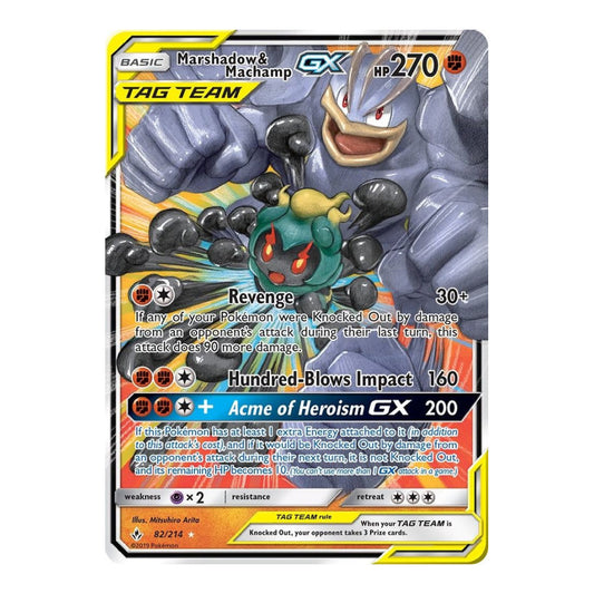 SM - Unbroken Bonds (SM10) - Marshadow & Machamp GX (#82/214) (Near Mint)