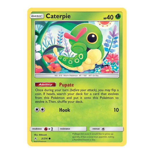 SM - Unbroken Bonds (SM10) - Caterpie (#2/214) (Near Mint)