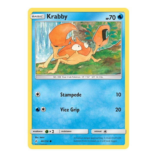 SM - Unbroken Bonds (SM10) - Krabby (#46/214) (Near Mint)