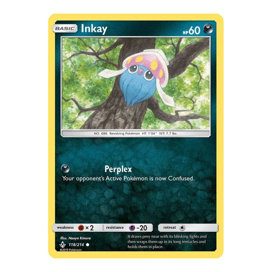 SM - Unbroken Bonds (SM10) - Inkay (#118/214) (Near Mint)