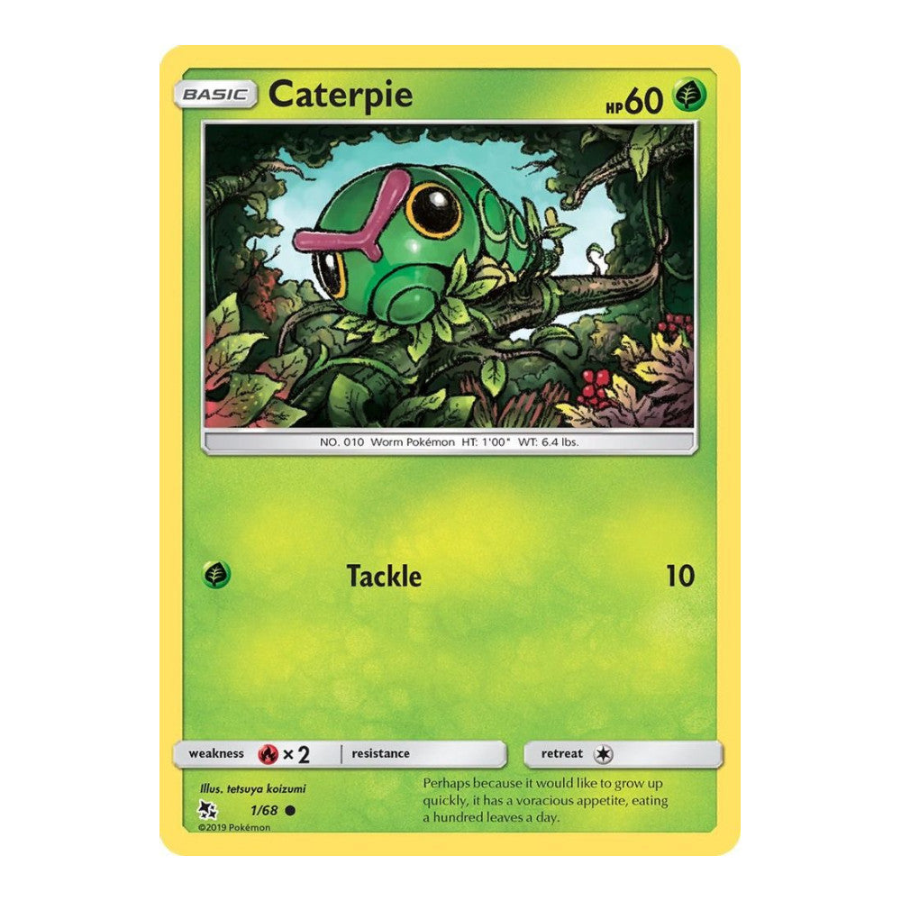 Hidden Fates (HIF) - Caterpie (#1/68) (Near Mint)