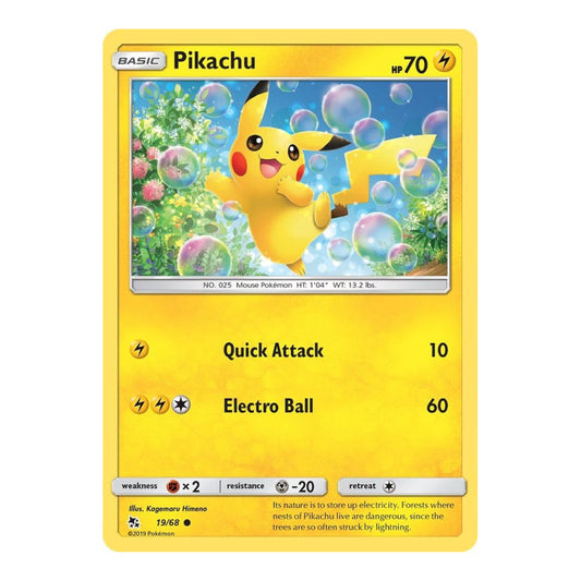 Hidden Fates (HIF) - Pikachu (#19/68) (Near Mint)