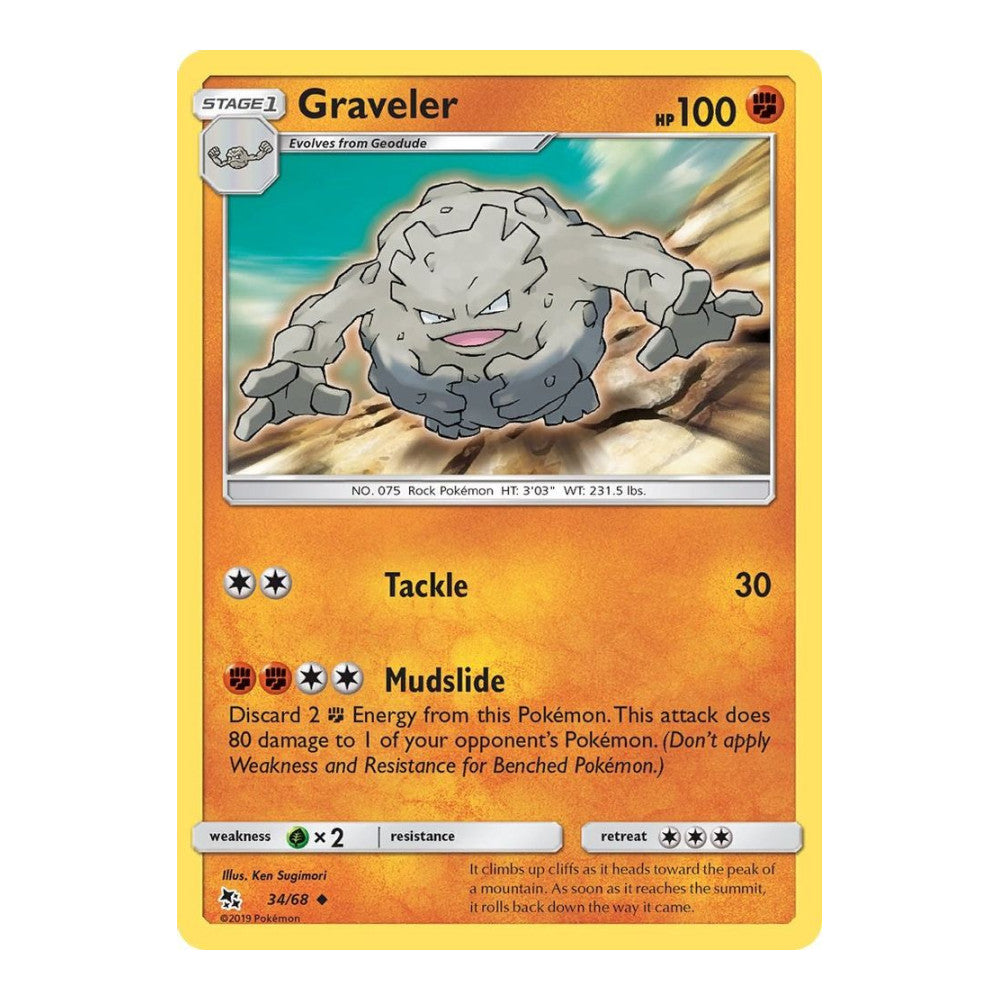 Hidden Fates (HIF) - Graveler (#34/68) (Near Mint)
