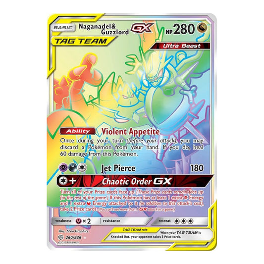 SM - Cosmic Eclipse (SM12) - Naganadel & Guzzlord GX (Secret) (#260/236) (Near Mint)