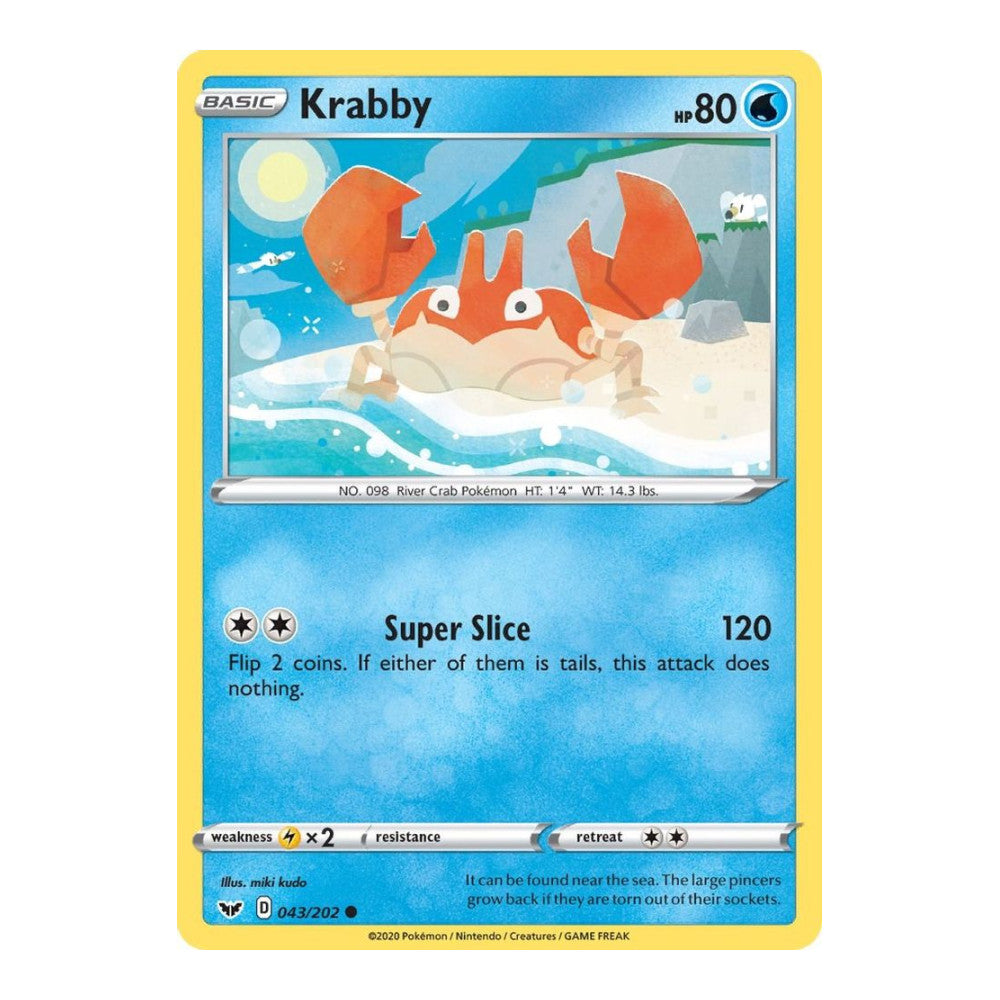 SWSH01: Sword & Shield Base Set (SWSH01) - Krabby 043 (#043/202)
