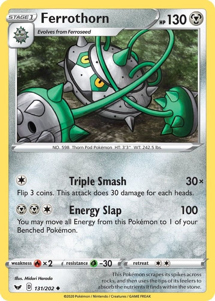 SWSH01: Sword & Shield Base Set (SWSH01) - Ferrothorn (#131/202, Uncommon) ()