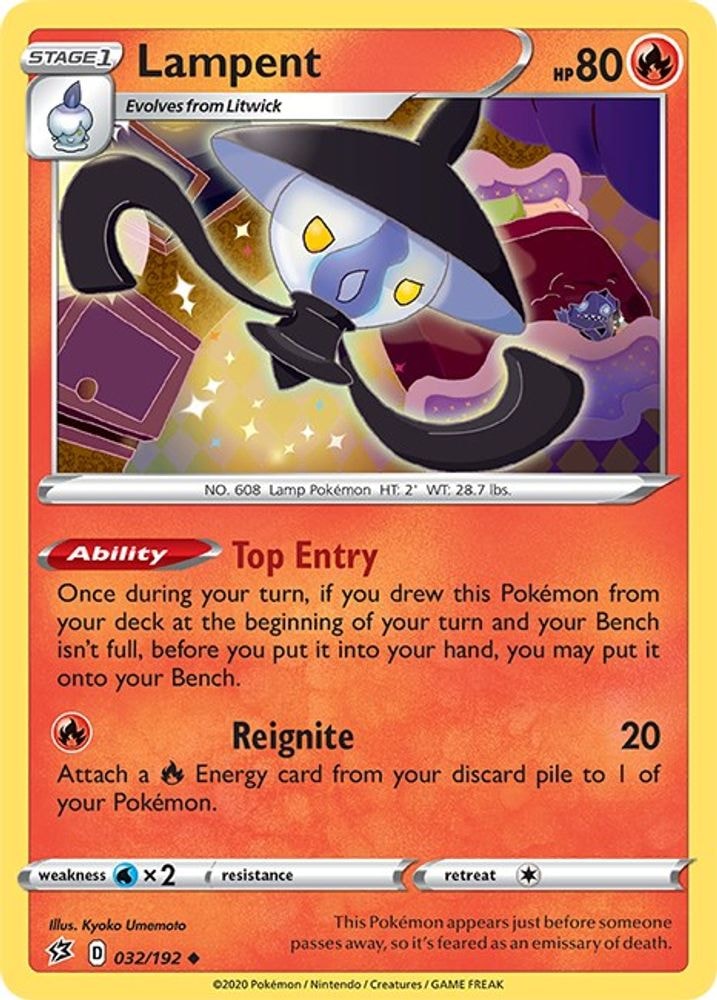SWSH02: Rebel Clash (SWSH02) - Lampent (#032/192, Uncommon) ()
