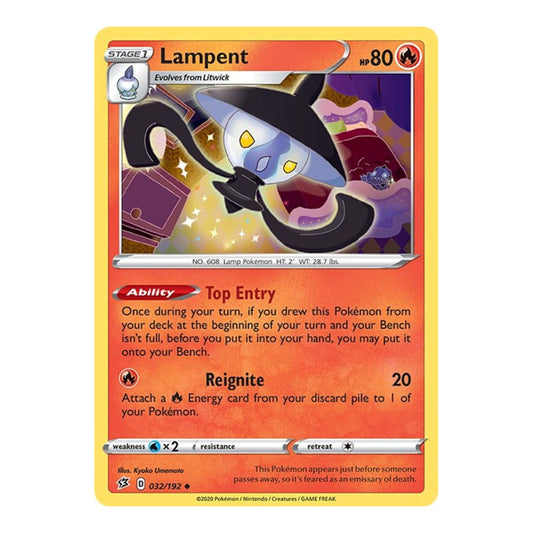 SWSH02: Rebel Clash (SWSH02) - Lampent (#032/192) (Near Mint)