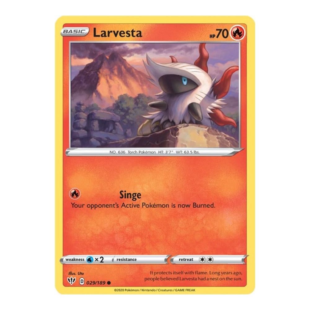 SWSH03: Darkness Ablaze (SWSH03) - Larvesta (#029/189) (Near Mint)