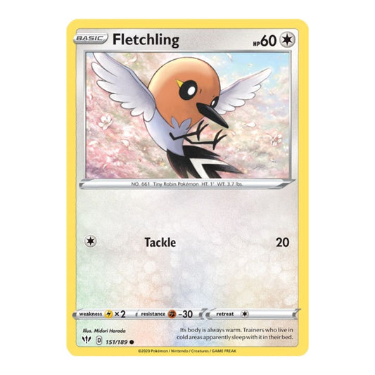 SWSH03: Darkness Ablaze (SWSH03) - Fletchling (#151/189) (Near Mint)