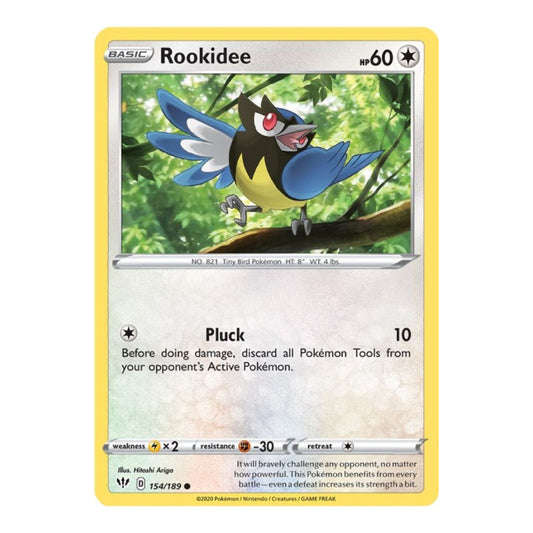 SWSH03: Darkness Ablaze (SWSH03) - Rookidee (#154/189) (Near Mint)