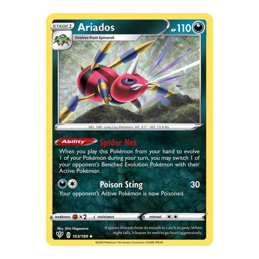 SWSH03: Darkness Ablaze (SWSH03) - Ariados (#103/189) (Near Mint)