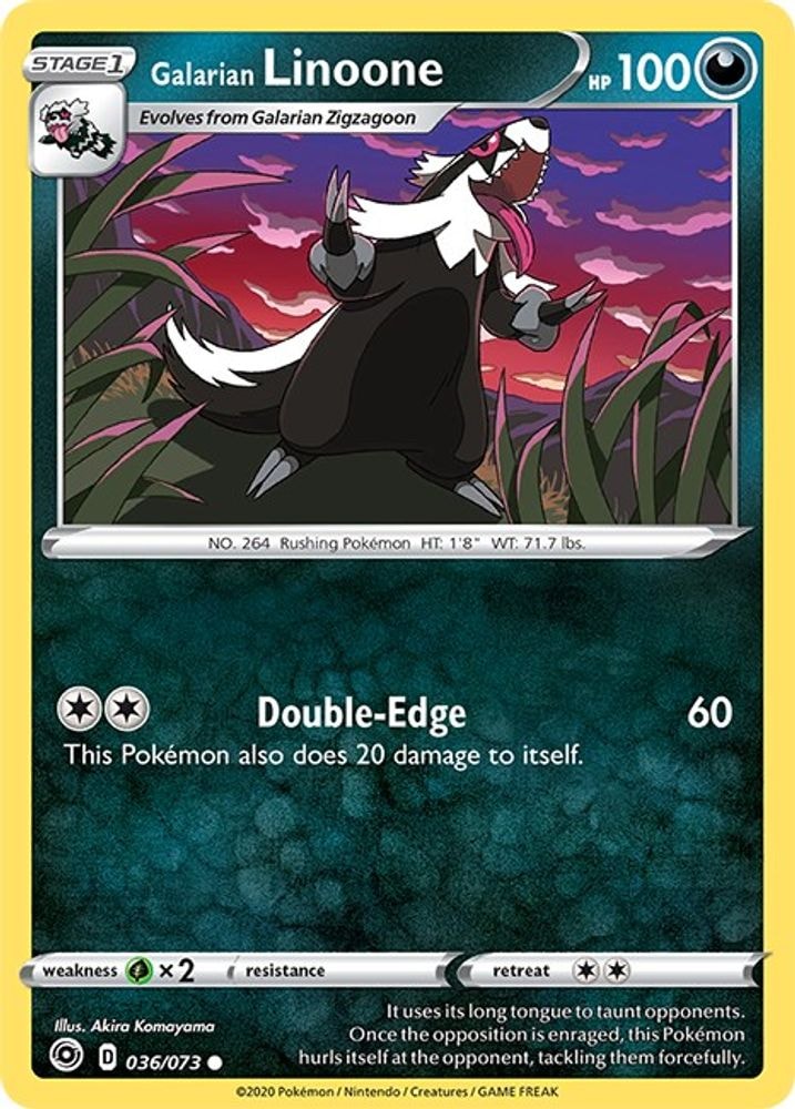 Champion's Path (CHP) - Galarian Linoone (#36/73, Common) ()