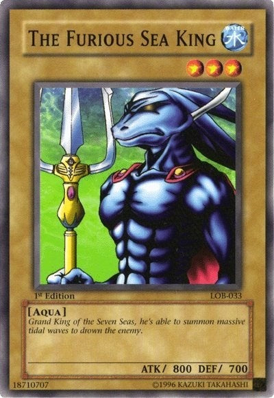 The Legend of Blue Eyes White Dragon (LOB) - The Furious Sea King (#LOB-033, Common / Short Print) ()