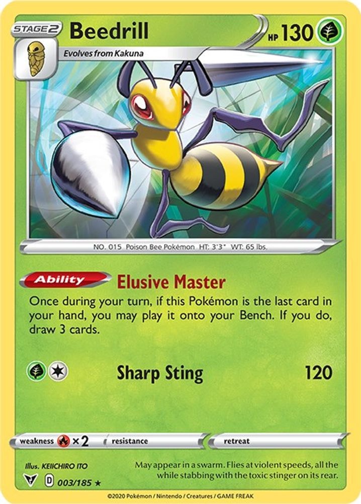 SWSH04: Vivid Voltage (SWSH04) - Beedrill (#003/185, Rare) ()