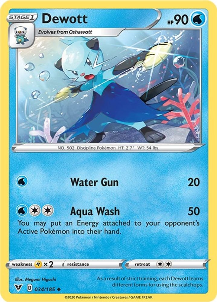 SWSH04: Vivid Voltage (SWSH04) - Dewott (#034/185, Uncommon)