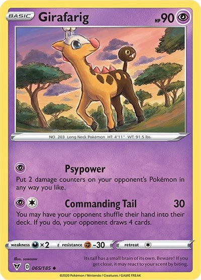 SWSH04: Vivid Voltage (SWSH04) - Girafarig (#065/185, Uncommon) ()