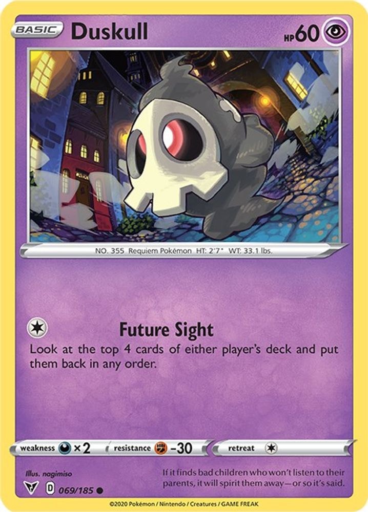 SWSH04: Vivid Voltage (SWSH04) - Duskull (#069/185, Common) ()