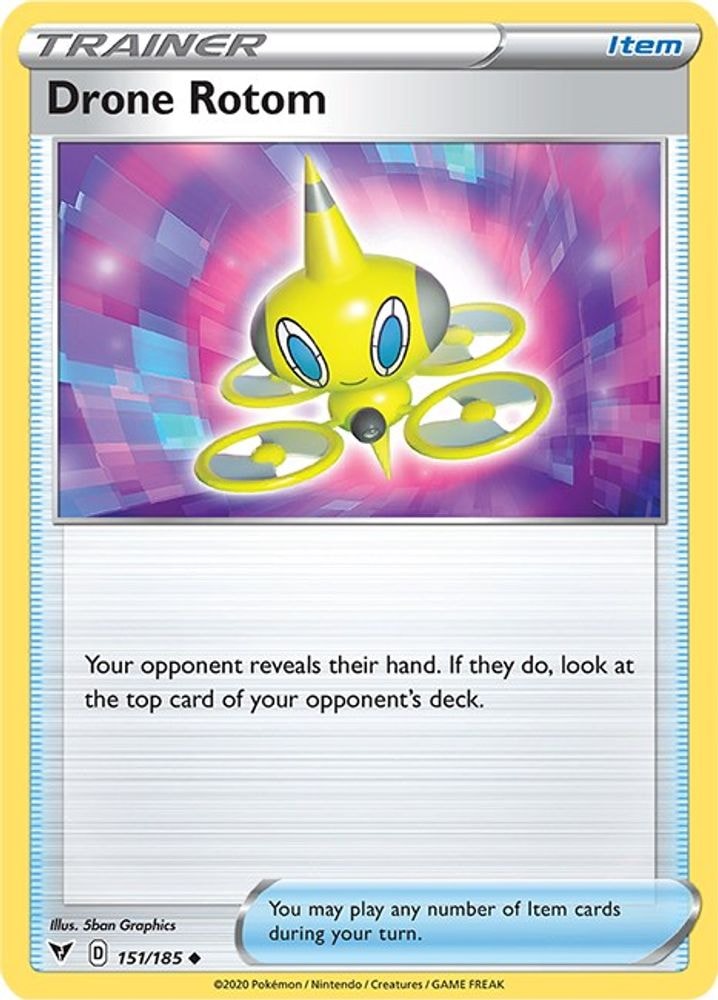 SWSH04: Vivid Voltage (SWSH04) - Drone Rotom (#151/185, Uncommon) ()