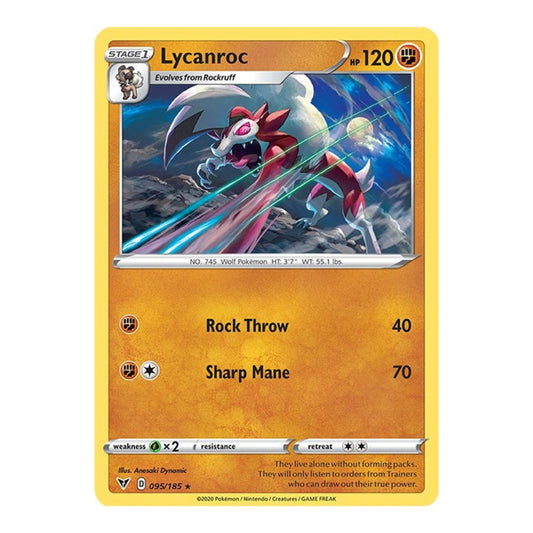 SWSH04: Vivid Voltage (SWSH04) - Lycanroc (#095/185) (Near Mint)